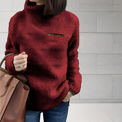 Fleece-Rollkragenpullover - Loreen