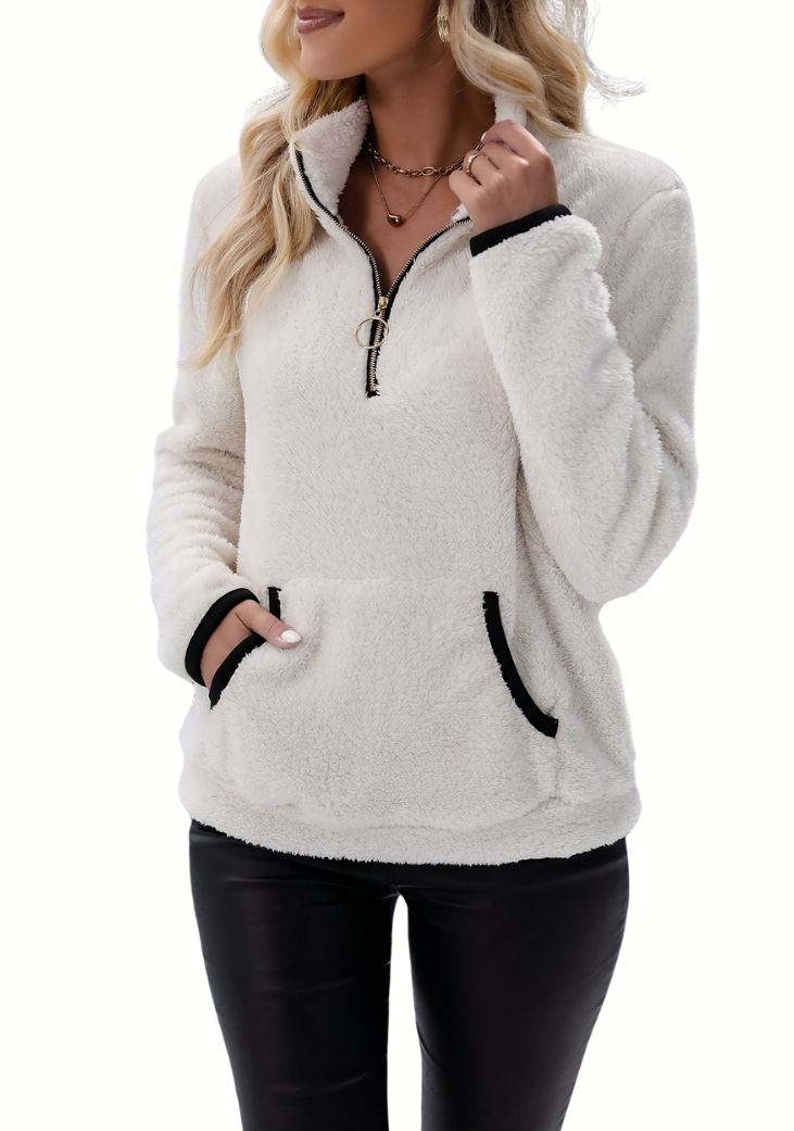 Modischer Fleece-Winterpullover - Bertha