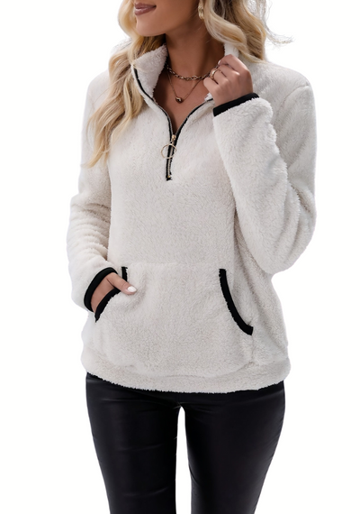 Modischer Fleece-Winterpullover - Bertha