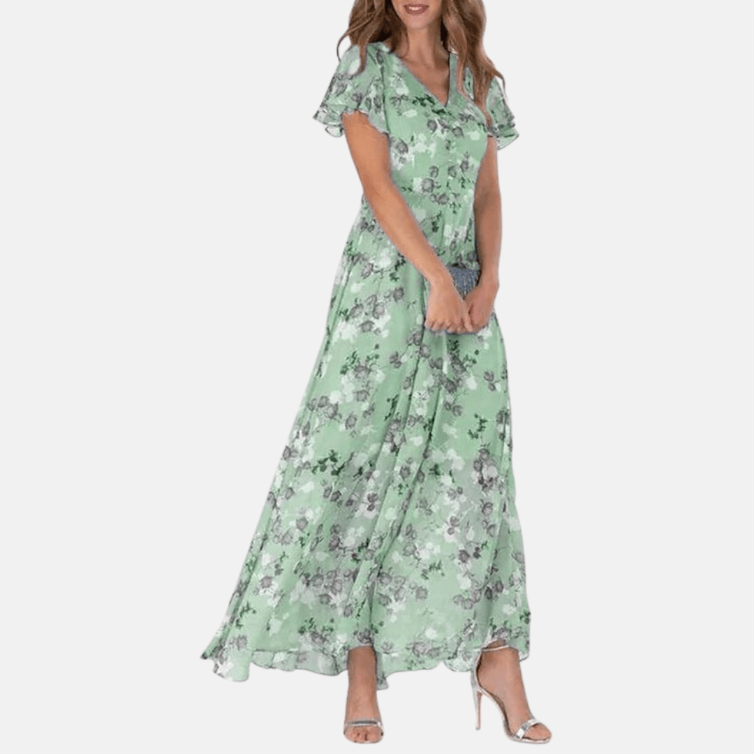 Fließendes Kleid mit Blumenmuster für Frauen - Eileen