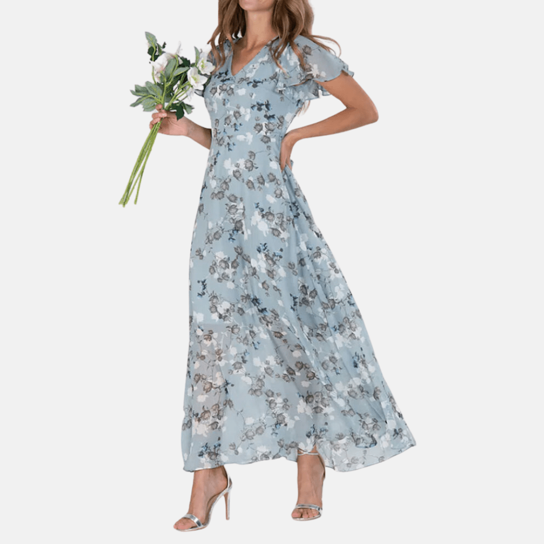 Fließendes Kleid mit Blumenmuster für Frauen - Eileen