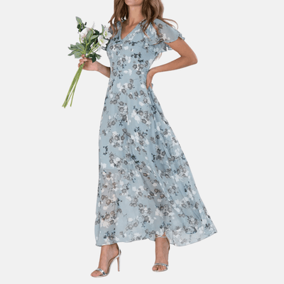 Fließendes Kleid mit Blumenmuster für Frauen - Eileen