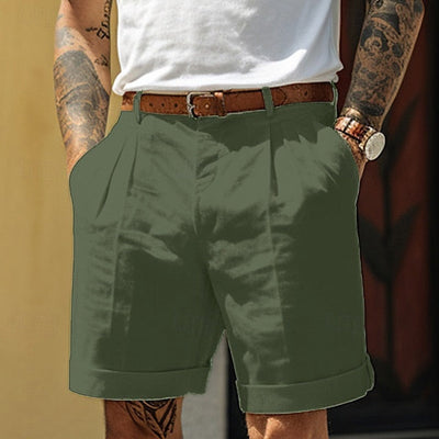 Stylische Herren-Faltenleinen-Shorts für den Sommer - Isfried
