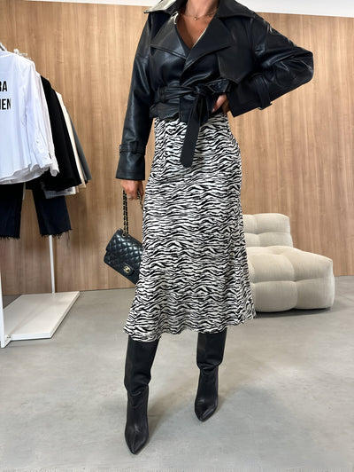 Thea | Mutiger Rock mit Tiermuster und hoher Taille für Frauen