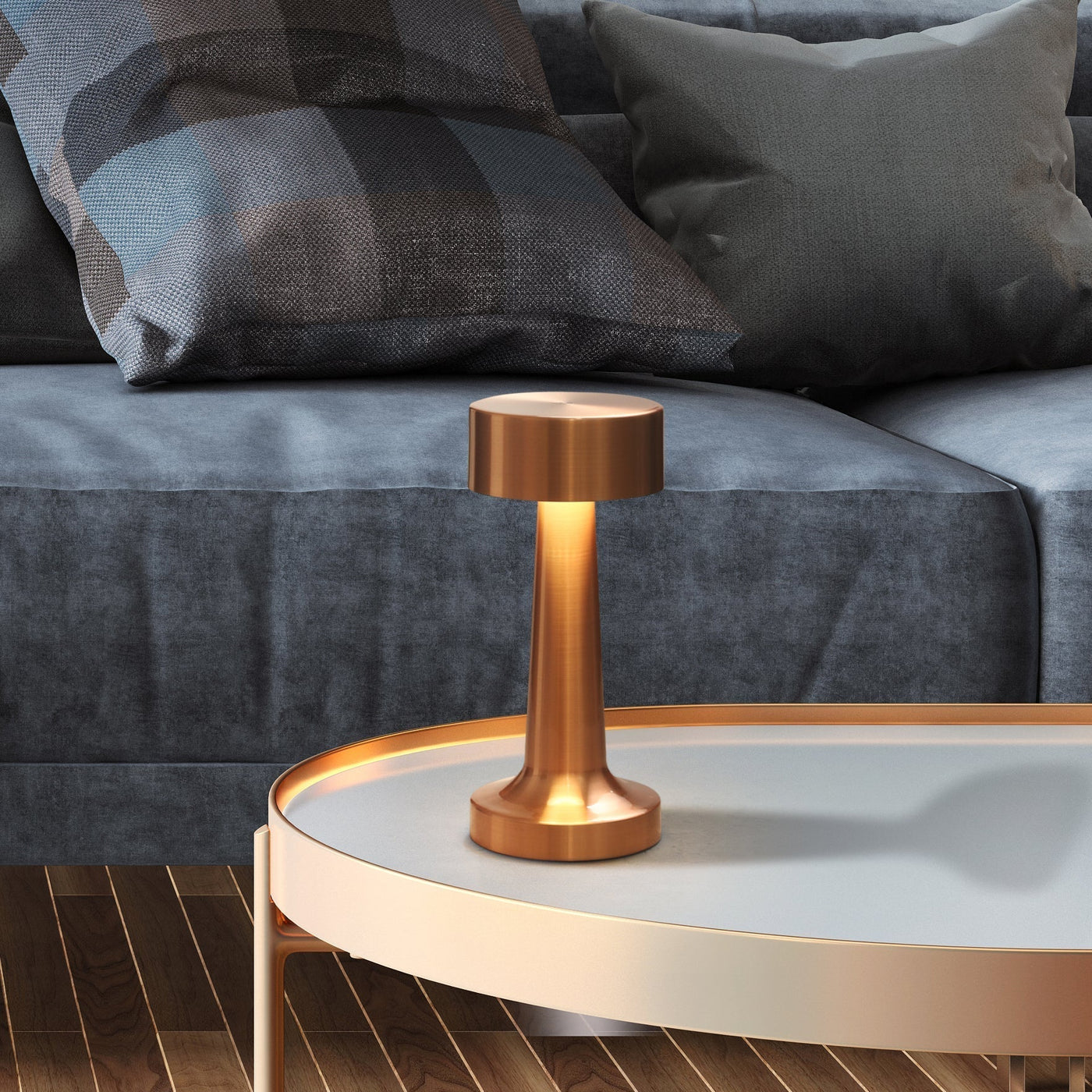 Lumaver | Elegante LED drahtlose Tischlampe - Kupferfinish