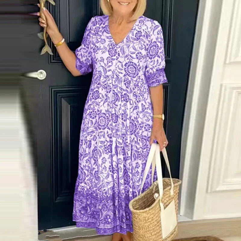 Paulina - Bohème-Kleid mit V-Ausschnitt