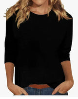 Stella – Klassisches Damen T-Shirt in Schwarz