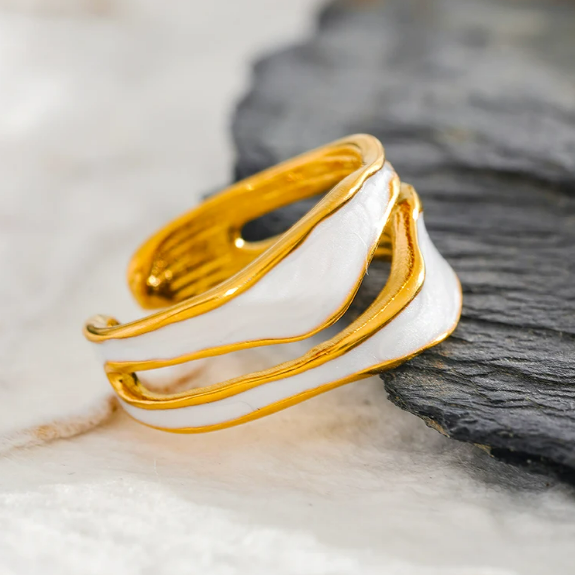 Vintage Weißgoldring