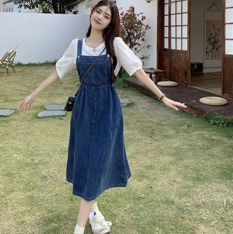 Solene | Elegantes und Stilvolles Denim-Maxikleid