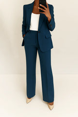 Julie - Elegantes Damen Hosenanzug Set in Dunkelblau
