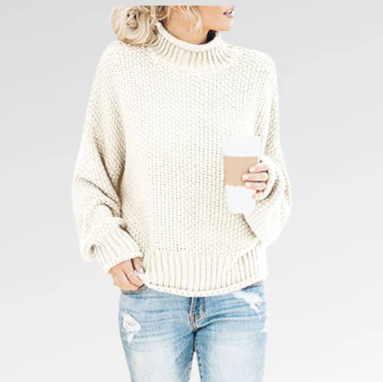 Gemütlicher Damen Strickpullover | Rollkragen