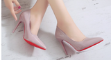 Damen Glänzende Leder High Heel Stilettos – Elegante Abend-Pumps in Rosa 8cm