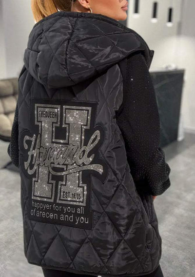 Steppjacke mit Glitzerärmeln | Stil & Komfort | Modischer Look