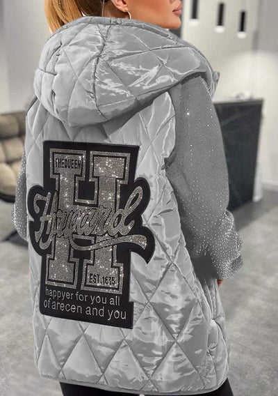 Steppjacke mit Glitzerärmeln | Stil & Komfort | Modischer Look