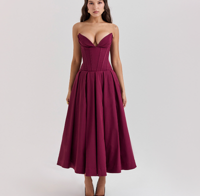 Hüftfreies Langkleid