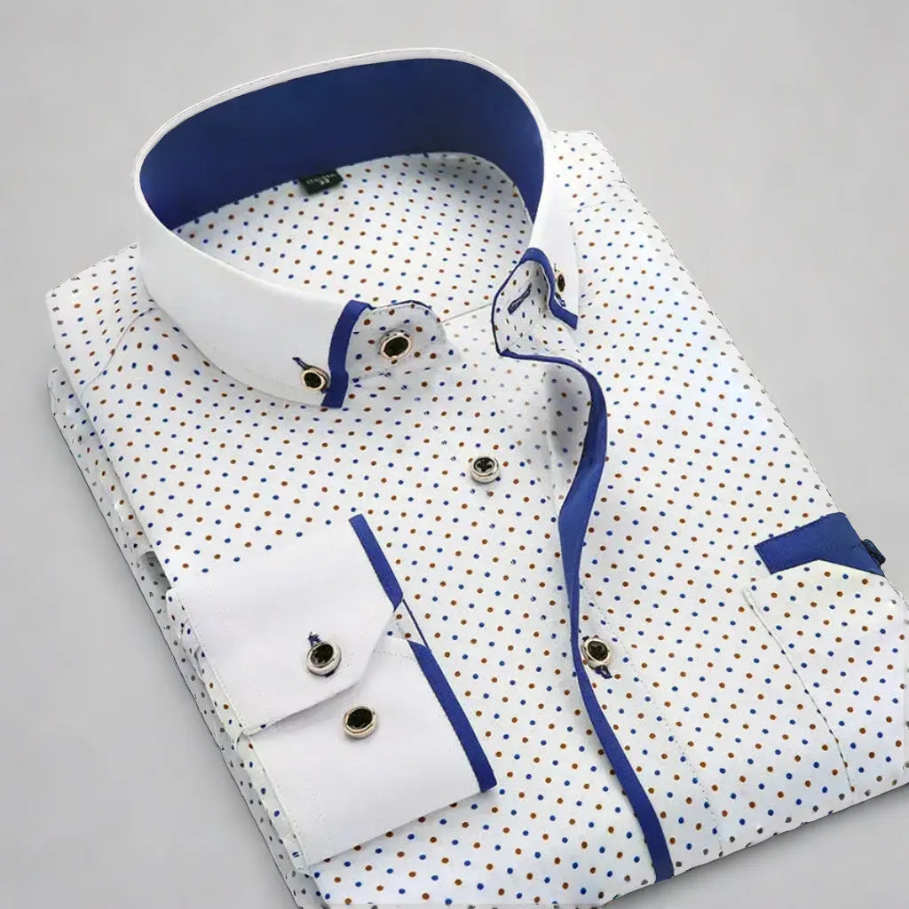 Reinhold™ | Hemd in Weiß-Blau