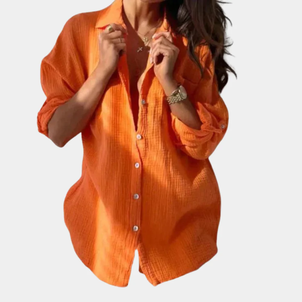 Shenna - Lässige Button Down Bluse mit Reverskragen