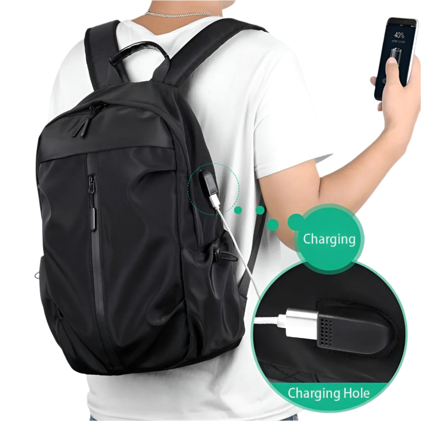 UrbanCraft Mehrfachtaschen Leder Rucksack