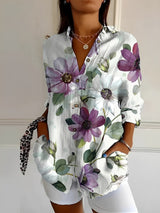 Chantelle - Stilvolle Bluse mit Knopfleiste für Damen in Lila