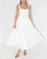 Shelley - Ärmelloses Midikleid in Weiß