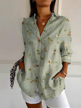 Chantelle - Stilvolle Bluse mit Knopfleiste für Damen in Grün