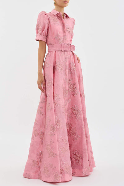 Thang - Schickes Rosa Gürtel Anlasskleid