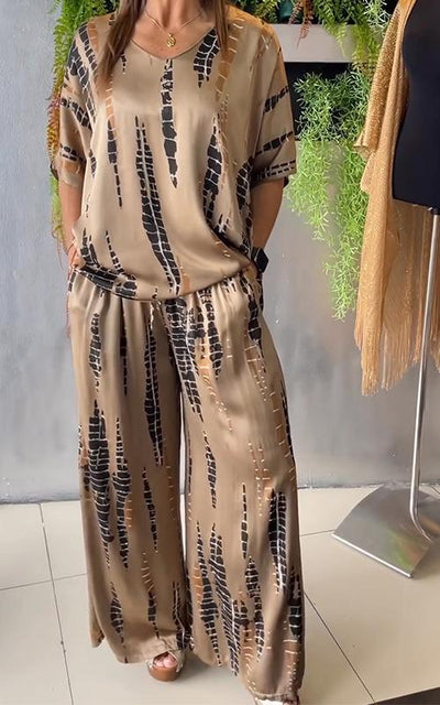 Zweiteiliges Set mit Print | Lässig und Stilvoll | Weite Passform