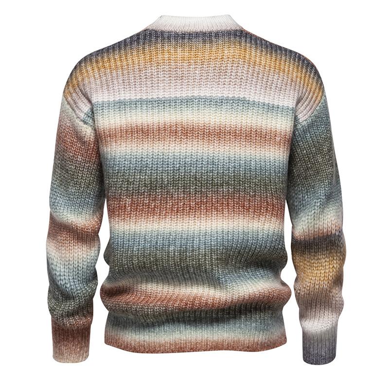 Herren Strickpullover mit Farbverlauf | Weich & Stilvoll | Rundhalsausschnitt