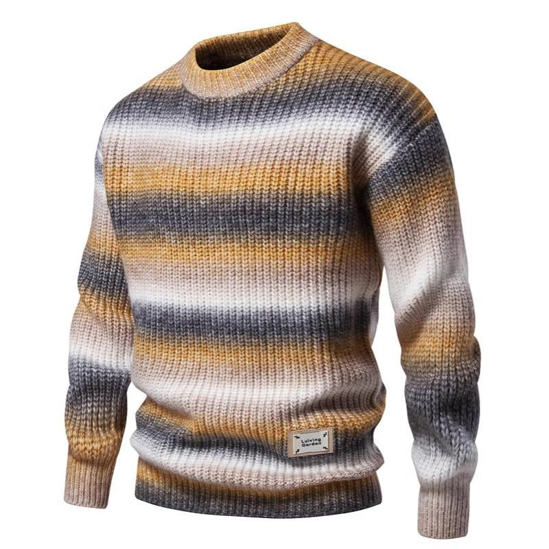 Herren Strickpullover mit Farbverlauf | Weich & Stilvoll | Rundhalsausschnitt