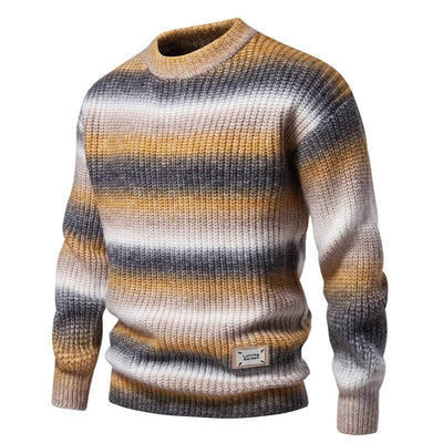 Herren Strickpullover mit Farbverlauf | Weich & Stilvoll | Rundhalsausschnitt