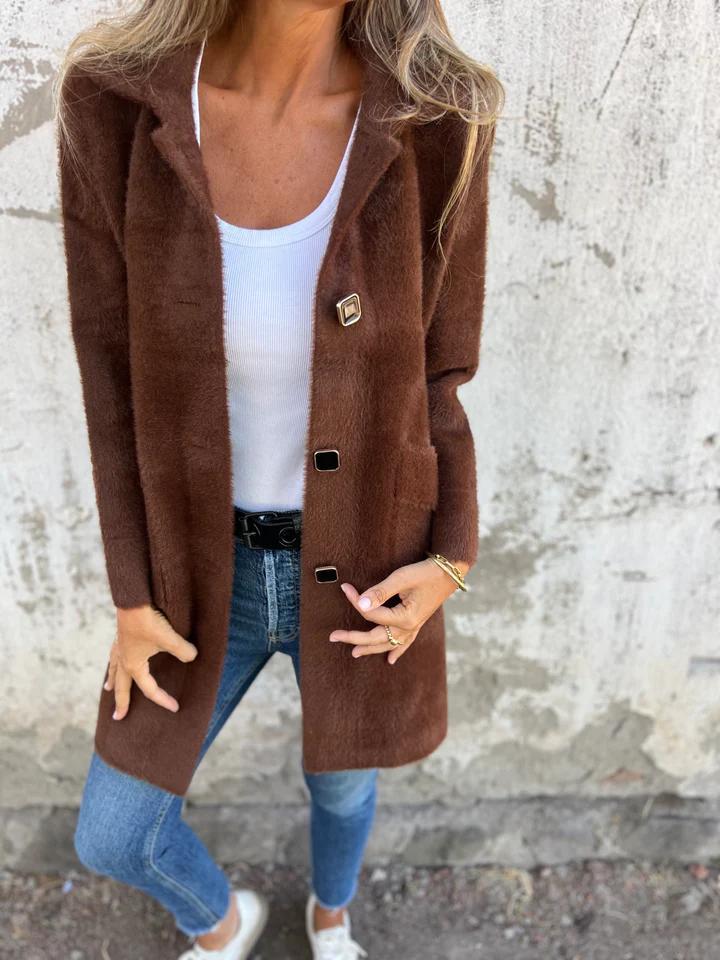 Langer Strick-Cardigan | Minimalistische Eleganz | Zeitloser Komfort