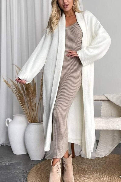 Langer Strick-Cardigan | Minimalistische Eleganz | Zeitloser Komfort