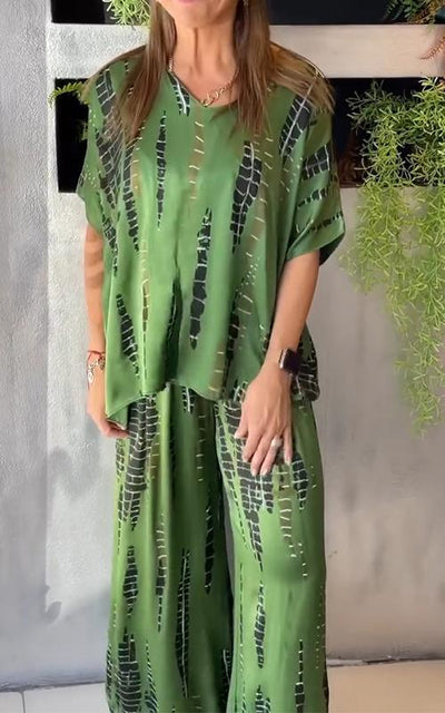 Zweiteiliges Set mit Print | Lässig und Stilvoll | Weite Passform