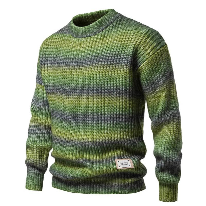 Herren Strickpullover mit Farbverlauf | Weich & Stilvoll | Rundhalsausschnitt