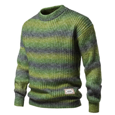 Herren Strickpullover mit Farbverlauf | Weich & Stilvoll | Rundhalsausschnitt