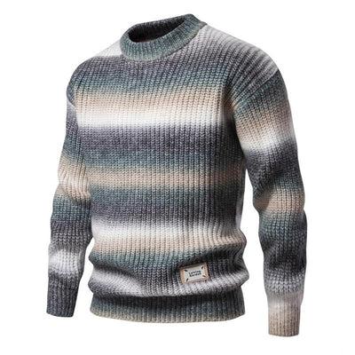 Herren Strickpullover mit Farbverlauf | Weich & Stilvoll | Rundhalsausschnitt