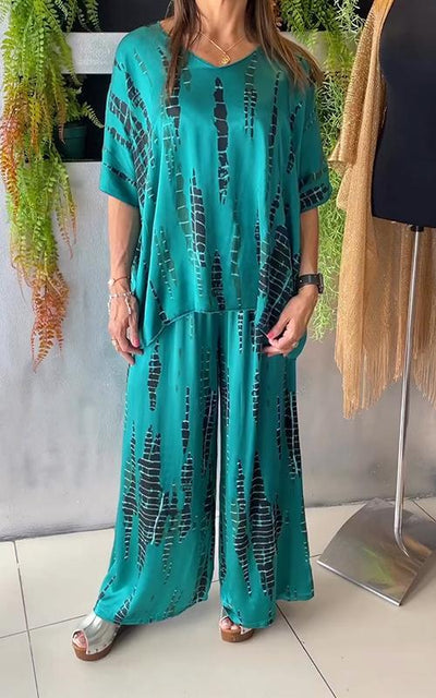 Zweiteiliges Set mit Print | Lässig und Stilvoll | Weite Passform