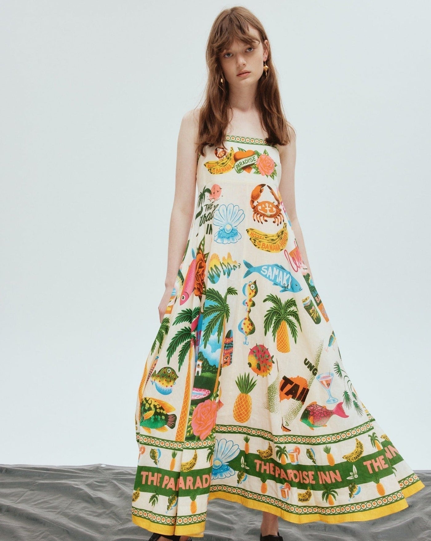 Basha - Damen Graffiti Druck Swing Kleid