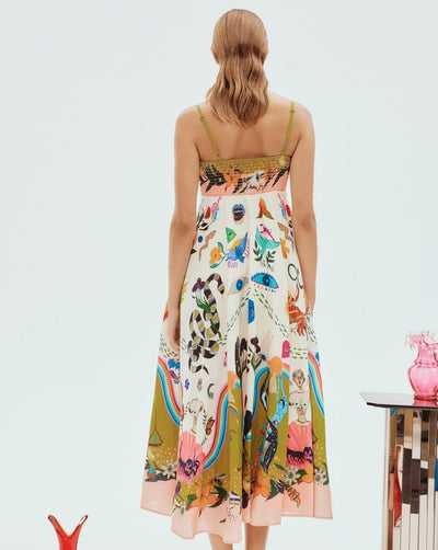 Basha - Damen Graffiti Druck Swing Kleid