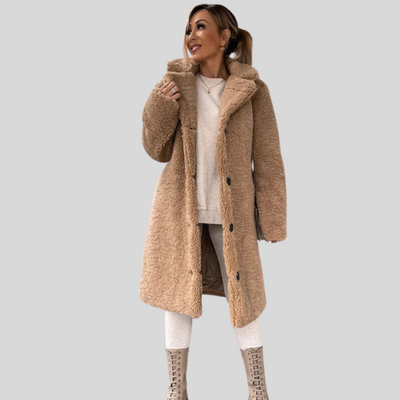 Klassische flauschige Winterjacke für Damen - Zoey