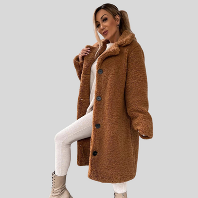 Klassische flauschige Winterjacke für Damen - Zoey