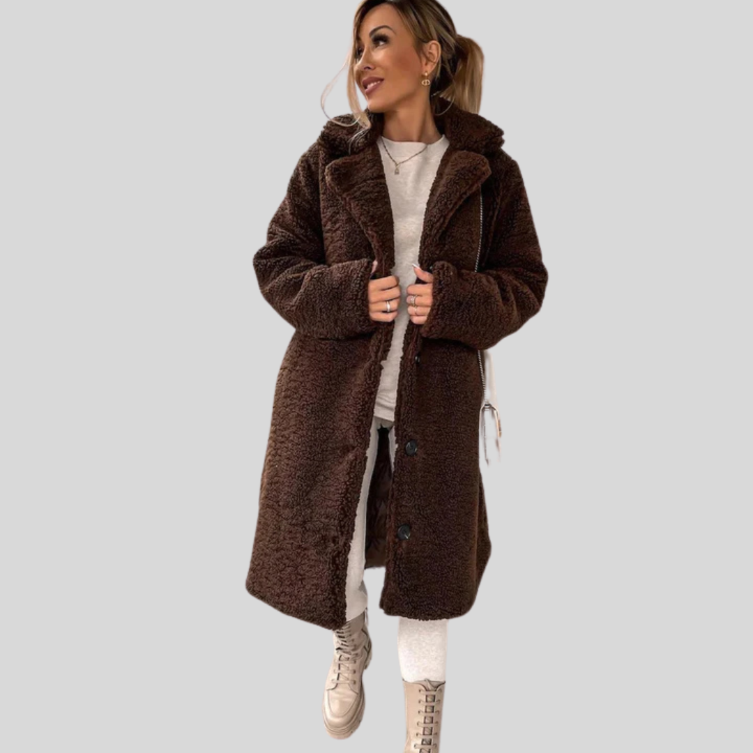 Klassische flauschige Winterjacke für Damen - Zoey