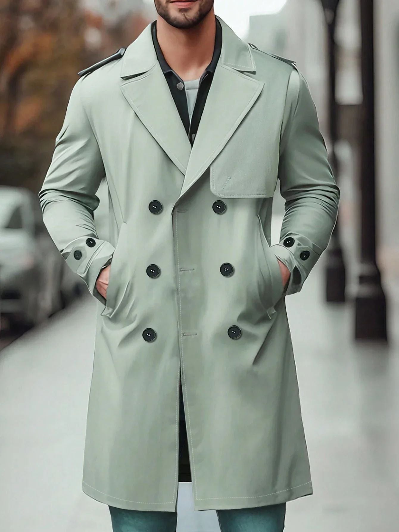 Eleganter Herren-Winter-Trenchcoat - Alwin