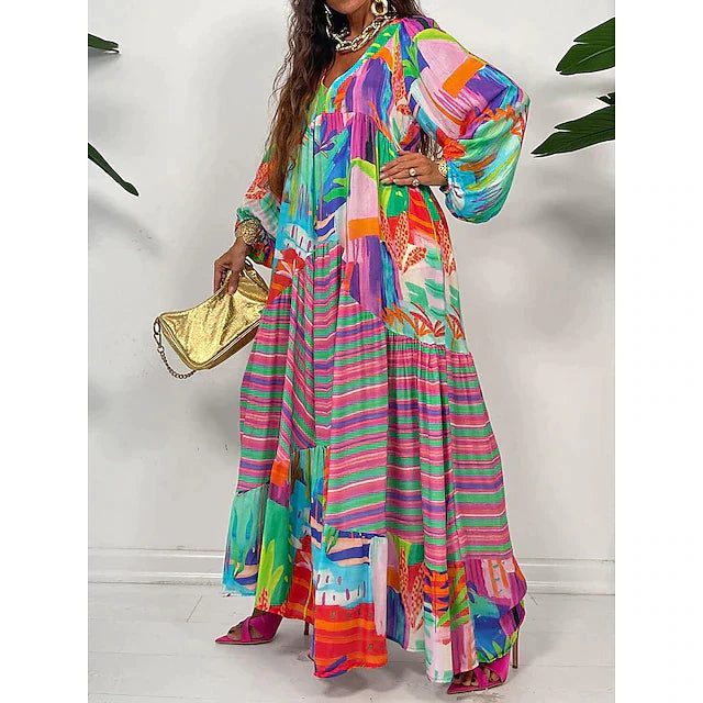 Mags - Lockeres Boho-Maxikleid mit Blumendruck