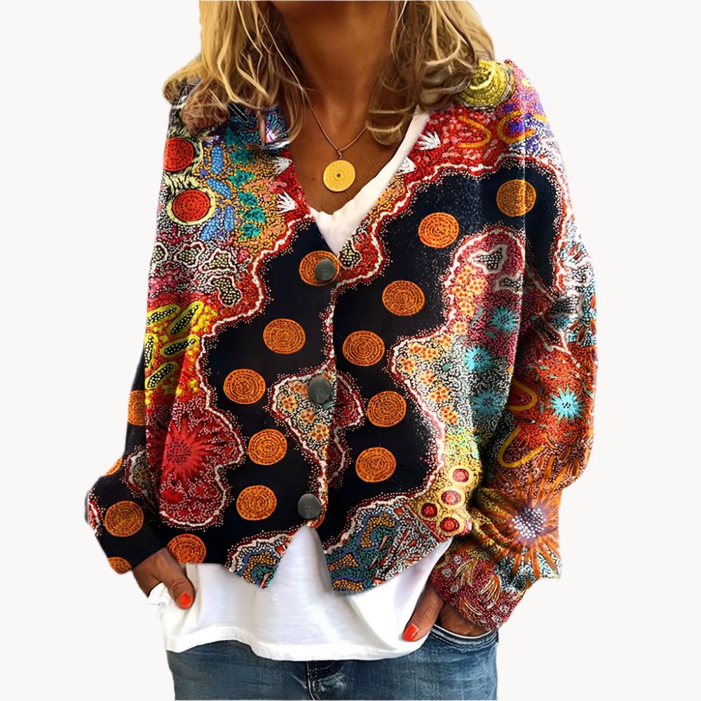 Lässige Boho-Strickjacke für Frauen - Cindy