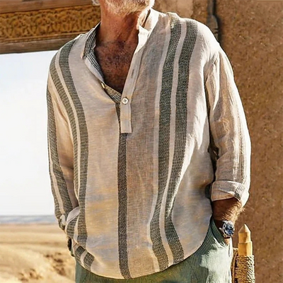 Lässiges langärmeliges Strandhemd - Sigmar