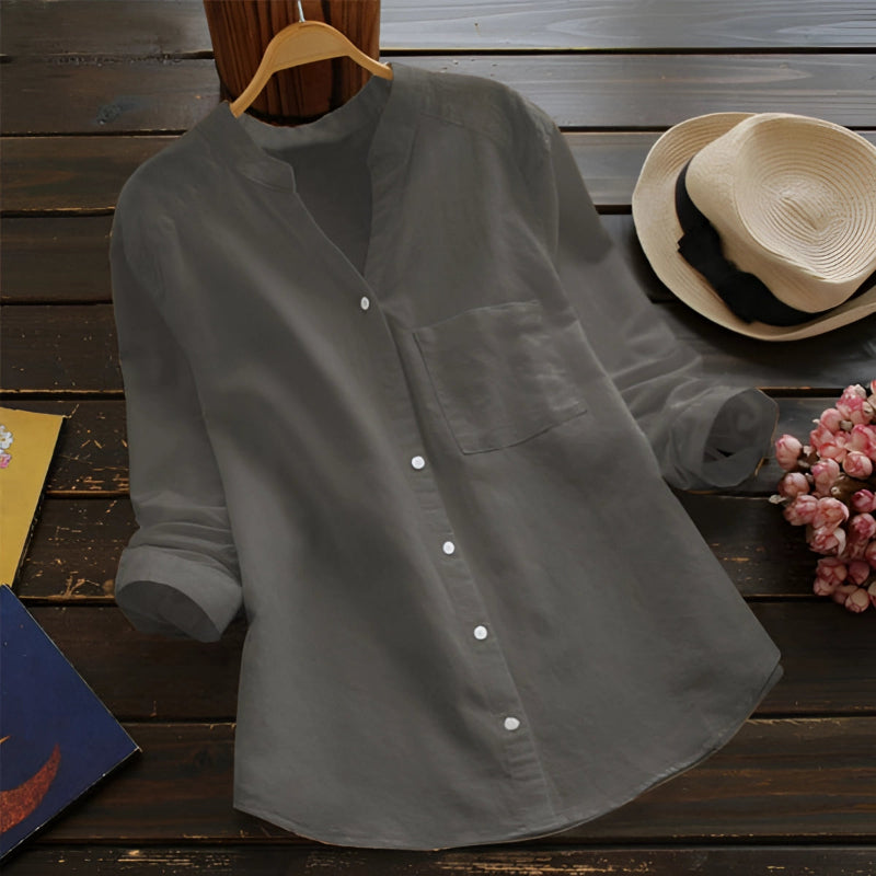 Leinen-Henley-Hemd für Männer  - Alex