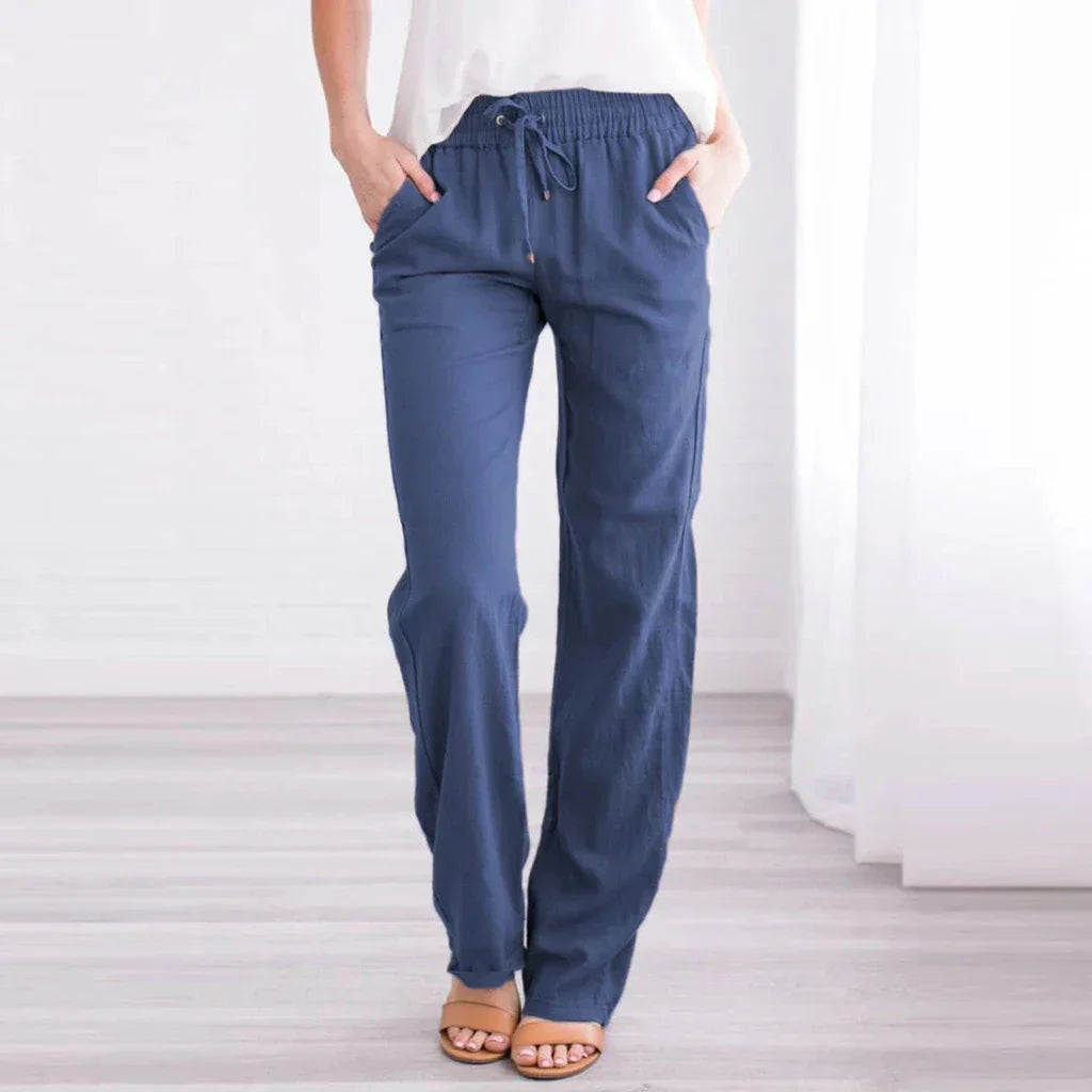 Luftige Baumwoll-Leinen-Hose für Damen - Mirja