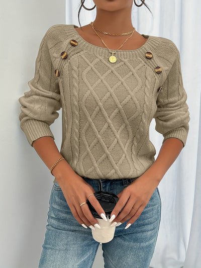 Bequemer luxuriöser Strickpullover für den Winter - Constanze