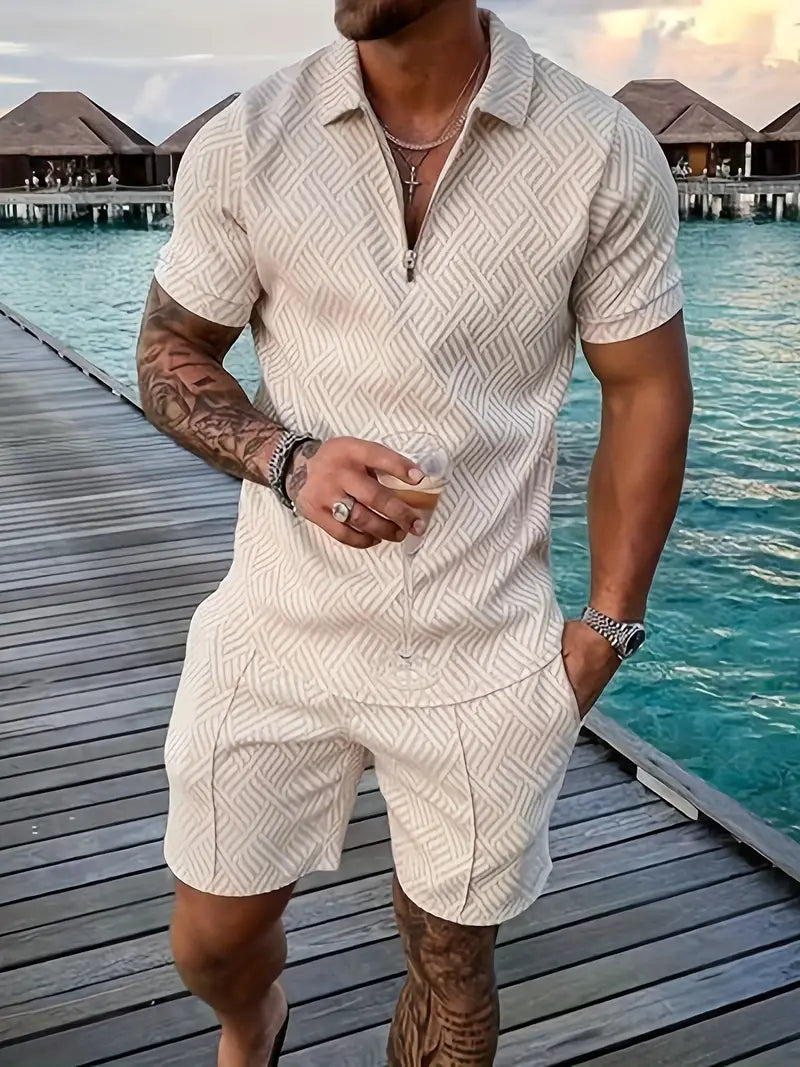 Luxuriöses Herren-Sommer-Shirt und Shorts-Set  - Ehrenfried